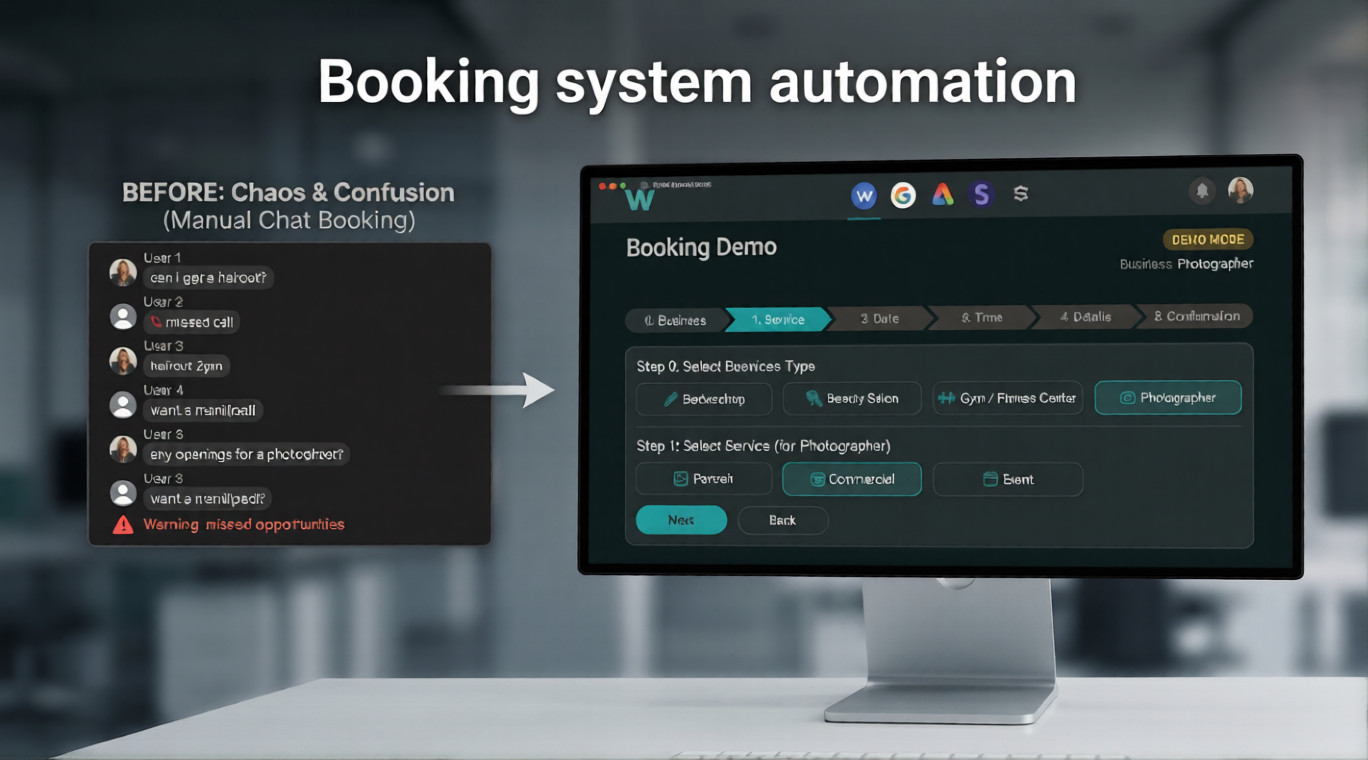Постер демо системи запису через Telegram